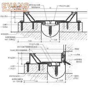 变形缝CAD电子版动态块 14J 936图集A系列内外墙楼地面顶棚伸缩缝