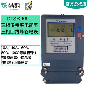 天正 DTSF256三相四线峰谷电表复多费率分时电能表6A100A浙江专用