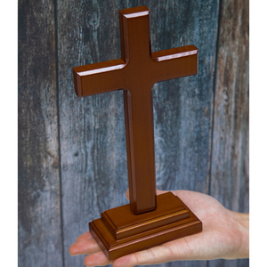 橡木色实木十字架摆件 教会用品 家用摆件装饰物品 小礼物品
