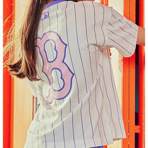 国内MLB专柜正品儿童简约百搭经典队标短袖T恤圆领套衫7FTSJ0733