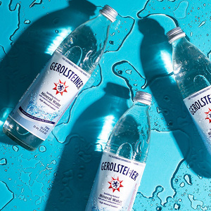 德劳特沃Gerolsteiner气泡水高端玻璃瓶含气矿泉水苏打水德国进口