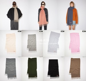 【瑞典代购】23秋冬Acne Studios Narrow 定制款纯色羊毛窄版围巾