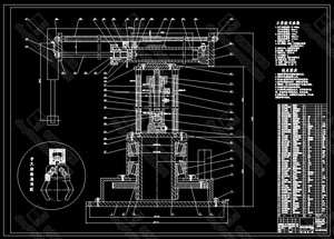 三自由度圆柱坐液压上下料机械手整体系统设计含CAD图纸及说明
