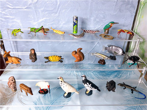 日本海洋堂 动物模型 螃蟹 猴子 鱼蛇鸟熊蜥蜴仿真蚂蚱青蛙甲虫龟