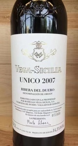 2007年西班牙维加西西里亚红葡萄酒Vega Sicilia, unico