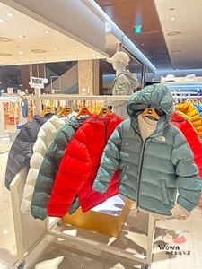 the north face韩国代购2023秋冬北面儿童连帽棉衣轻薄款棉服舒适