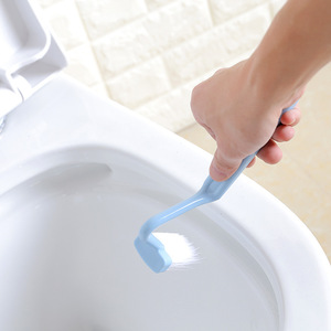 日式S型卫生间马桶刷去死角清洁刷V型塑料厕所刷内侧弯曲刷子