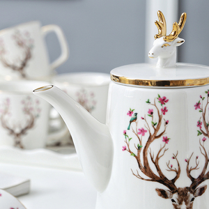 。北欧简约陶瓷冷水壶杯子套装茶杯家用水杯客厅创意凉水壶茶壶水