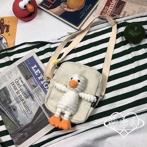 留声机包玩偶包包日系原宿复古韩国ins绷带娃娃 白色鸭鸭