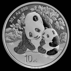 2024年版30克熊猫银币纯银纪念币银猫带原装说明书拍15枚发整版