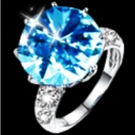 劲舞团一世安稳 现货情侣最闪新款动态蓝色钻石大戒指拍前联系