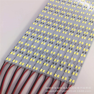 led灯带12v24V双排5630硬灯条144灯5730柜台灯箱珠宝高亮白光暖白