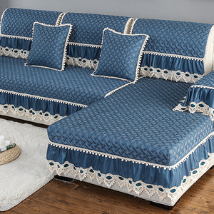 夏季亚麻欧式沙发垫客厅组合轻奢布艺坐垫防滑四季通用靠背巾定做