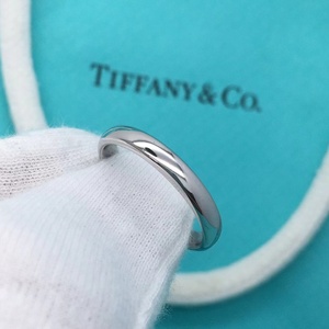 二手正品Tiffany蒂芙尼铂金窄版15号戒指对戒