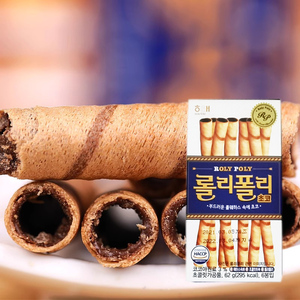 韩国进口海太冰激凌蛋卷巧克力夹心新款脆饼休闲零食品饼干棒62g