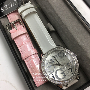 北京现货GUESS盖斯W90085L1甜美桃心镶钻女士手表礼盒装