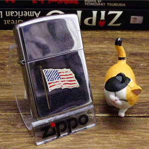 二手Zippo94年美国国旗正品美国防风打火机原装进口