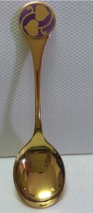 西洋银器 德国 R&B 925银 纯银勺 鎏金 纪念 勺子