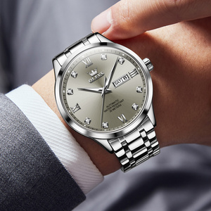 瑞士认证正品牌手表男士机械表天王星双日历简约商务腕表防水十大