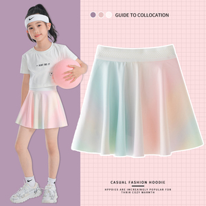 女童网球裙儿童夏季羽毛球服运动半身裙套装大童裙裤裙子速干短裙