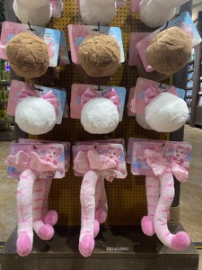 广州珠海长隆纪念可爱兔子尾巴毛绒玩具儿童成人表演道具礼物