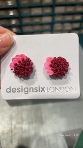 designsix日本代购~清新小巧串珠耳针 耳夹