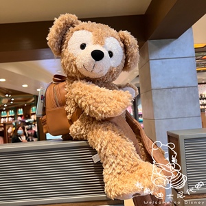 上海迪士尼乐园代 达菲小熊娃娃可爱背包毛绒公仔双肩背包书包