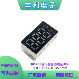 0.25寸三位数码管1710温度 摄氏度 显示 led数码屏 白光 共阴共阳