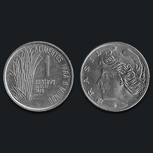 【美洲】巴西1克鲁塞罗 硬币 1975年 全新 F.A.O KM#585