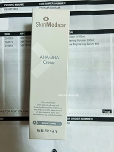 在途 美版skinmedica斯美凯15% AHA/BHA果酸+水杨酸面霜细腻皮肤