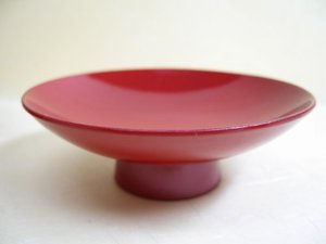 现货 日本制进口漆器酒盃 高脚红色酒碗装饰点心屠苏器配套单碗