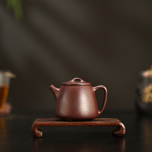 宜兴紫砂壶全手工原矿紫高石瓢小容量家用泡茶壶单礼品茶具