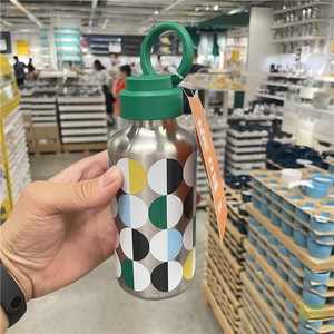 IKEA 宜家 恩珀丽 水瓶不锈钢运动旅行随手水杯饮料密封水杯 水壶