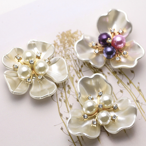 DIY配件珍珠花朵钻扣衣服装饰品 钻饰服装辅料 鞋子包包配饰