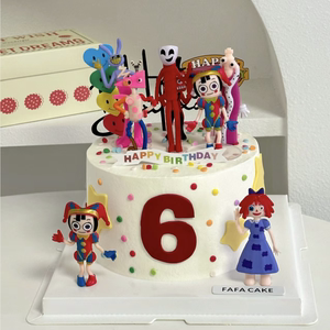 神奇数字马戏团摆件蛋糕装饰玩具儿童场景生日布置甜品台庆生周岁