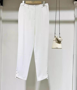 umisky优美世界SG1F2033春夏新品商场同款通勤百搭白色高腰裤子
