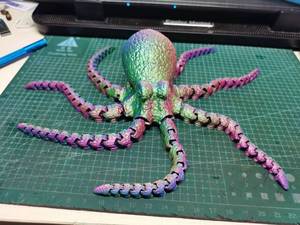 3D打印仿真大乌贼章鱼八爪鱼一体关节可活动玩具礼物摆件装饰布景