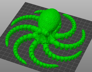 3D打印stl图纸乌贼章鱼一体关节龙可动模型-3D图纸文件非实物