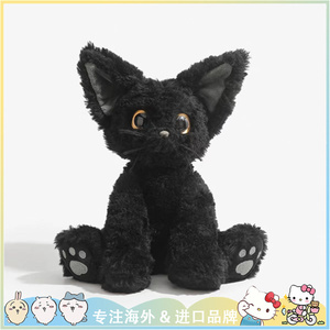日本代购猫咪卡奇德文卷毛可爱黑猫毛绒玩偶公仔网红女生生日礼物
