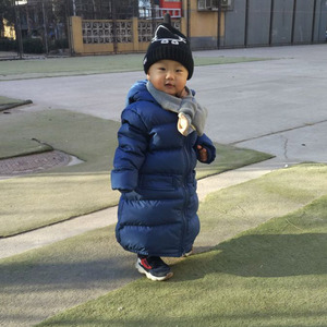 男童羽绒服中长款儿童加厚过膝2023新款洋气韩版小童宝宝男胖2岁3