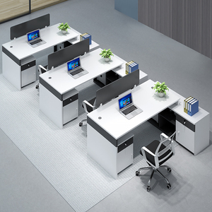员工办公桌椅组合写字楼办工桌工作室电脑桌工位二人位文员办公桌