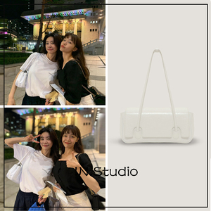 朴素珍同款~INstudio21夏韩国设计师品牌ndearose纯色单肩手提包