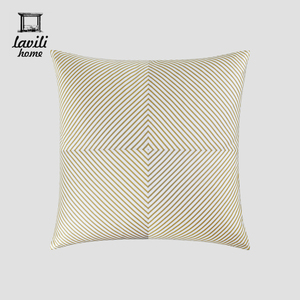 蓝亭/意大利几何回形沙发靠垫现代极简北欧日式纯棉条纹色织抱枕