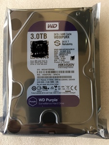 西部数据3tb机械盘 3T硬盘 3.5寸sata台式电脑硬盘 3000g紫盘