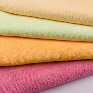 新款 强吸水毛巾布针织单面割绒 平底超细纤维 涤纶仿棉毛巾布