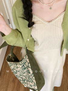 ◆Anna环岛.奶茶裙~重工风琴褶花边显瘦吊带裙背心坑条长裙连衣裙