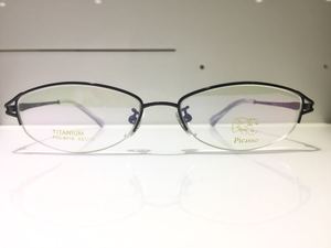 毕加索Picasso眼镜框纯钛超轻时尚半框正品近视眼镜P55-8018