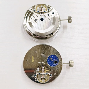 手表配件国产自动机械机芯 陀飞轮两针半机芯 左小秒右月相机芯