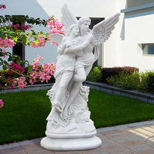 欧式落地石材爱神雕像汉白玉人物酒店庭院会所摆件定制西方天使