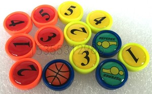 篮球战术板用演示棋子演示号码磁性滴塑磁标教练大号演示棋子盘